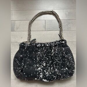 Black and Silver Sequin Women's Bag